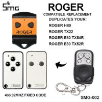 ROGER H80 TX22 E80 TX54R TX52R M80 TX44R Remote Garage Door Opener Barrier Gate Control ROGER Remote Control 433.92Mhz