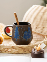 [日本製]   BISQUE美濃燒   /ZELT NORTH北歐系列MUG杯  (森林/啡色)