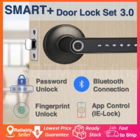 Smart Door Lock Electronic Fingerprint Password Smart Door Lock Thumbprint Bluetooth TTLock APP Control Smart Lock