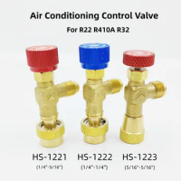 3Pcs Refrigeration Tool Air conditioning Safety Valve Adapter Fitting 1/4" 5/16" Inch Male/Famale Charging Hose Valve