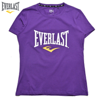 EVERLAST 短T 短袖 紫色 大LOGO 棉T 休閒 上衣 女 4022100792