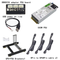 GPU+PSU holder with 550W PSU DIY external graphics card rack power on with laptop support EXP GDC dock