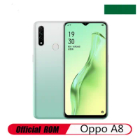 In Stock Oppo A8 4G LTE Cell Phone Android 9.0 4 Cameras Helio P35 6.5" 1600x720 Fingerprint 6GB RAM 128GB ROM OTA Dual Sim