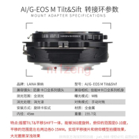 Tilt Shift adapter ring for NIKON AI G lens to canon eosm EF-M EOSM/M2/M3/M5/m6/M10/M50/M50II/M100/M200 mirrorless camera