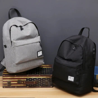 Large Capacity School Bags Fashion Male Solid Anti-Theft Lightweight Laptop School Bookbag Casual Backpack with Letter Print