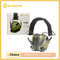 OPSMEN EARMOR M31 Tactical Headphones Military Noise Canceling Earmuffs Military Anti-Noisy Shooting Earphone Green