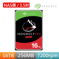 SEAGATE 希捷 IronWolf Pro 16TB 3.5吋 7200轉 256MB NAS 內接硬碟(ST16000NT001)