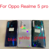 10PCS For Oppo Realme 5 Pro Realme5pro Back Battery Cover Housing Rear Back Cover Housing Case Repair Parts