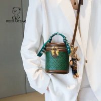 beibaobao men's Bag 2024 New Bucket Bag Niche Cylinder Bag Crossbody Bag Large Capacity Shoulder Bag Mobile Zero Wallet Handbags