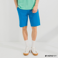 Hang Ten-男裝-REGULAR FIT經典彈性短褲-藍色