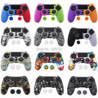PS4 Anti Slip Silicone Rubber Case For Sony Playstation 4 Controller Protection Cover Cases For PS4 Slim Pro Dualshock 4