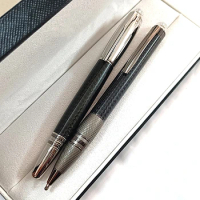Luxury MB Black Carbon Fibre Crystal Star Rollerball Pen Ballpoint Pen Office School Stationery Writing Smooth Fountain Pens