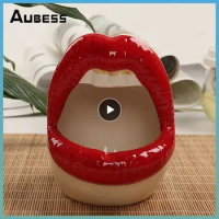 China Ceramic Ashtray Cute Cartoon Ashtray Lips Creative Personality Trendy Mouth Fashion Home Mini Send Boyfriend Gift Cigarett