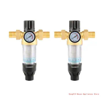 Sediment Filter 40 Micron Reusable Spin Down Sediment Water Filter Whole House Water Filter for Well Water Hose 95AC