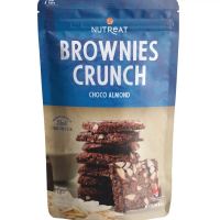 Nutreat Brownies Crispy Choco Almond Organik Alami