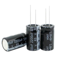 20pcs 2200UF 63V electrolytic capacitor 63V2200UF microfarad capacitors 18*35mm