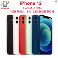 Original iPhone 12 5G 6.1" Super OLED RAM 4GB ROM 64/128/256GB A14 Bionic Face ID NFC Genuine iPhone12 95% New Mobile Phone