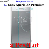 2Pcs For Sony XZpremium Tempered Glass 9H 2.5D Premium Screen Protector Film For Sony Xperia XZ Premium / Dual G8141 G8142 5.5"