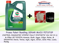 Paket Oli CASTROL MAGNATEC HYSPEC FULL SYNTHETIC 5W-30 & Filter Oli Mobil TOYOTA AVANZA RUSH AGYA CA
