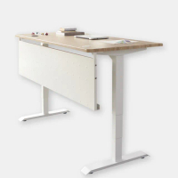 【FUNTE】電動升降桌專用｜桌下型屏風 大款 146x40cm 兩色可選(擋板 隔板 辦公桌)