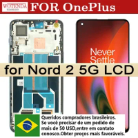 100% Original 6.43" AMOLED For OnePlus Nord 2 5G DN2101 LCD Screen Display Touch Panel Assembly For OnePlus Nord 2 5G DN2103 LCD