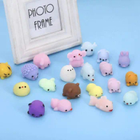 24pcs/SET Squishy Toy Cute Animal Antistress Ball Mochi Toy Stress Relief Toys Randomly sent
