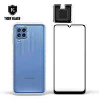 T.G Samsung Galaxy M32 手機保護超值3件組(透明空壓殼+鋼化膜+鏡頭貼)