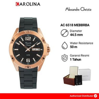 Jam Tangan Pria Alexandre Christie AC 6518 MEBBRBA Black Dial Black Stainless Steel Strap