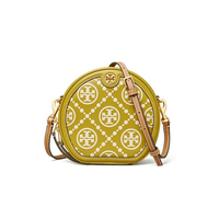 精選★TORY BURCH  TB TMonogram 22春夏皮革小巧圓餅單肩斜挎包 88318(預購)~【購物節★菲尼斯 國際精品3折起 春夏新品 換季下殺】