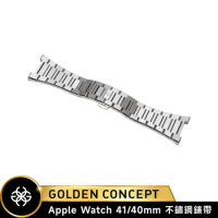 【Golden Concept】Apple Watch 41/40mm ST-41-SL-SL 銀色不鏽鋼錶帶 銀錶扣