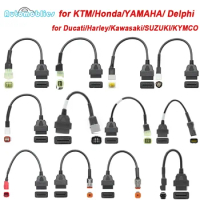 OBD2 Connector For KTM Motorcycle Motobike 6Pin For Yamaha/Honda/Harley/Ducati/Kawasaki For OBD Auto Tools Moto Extension Cable