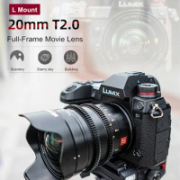 Viltrox 20mm T2.0 L-mount manual focus full-frame wide-angle movie lens for Panasonic L-mount full-frame cameras