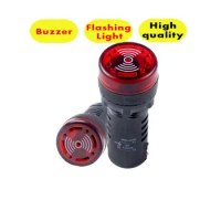 AD16-16SM LED Indicator light signal lamp Flash light buzzer 12V 24V 110V 220V open hole16mm P23