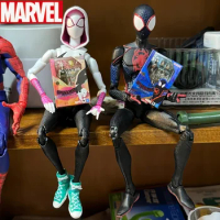 Hot Marvel S.H.Figuarts Spider-Man Miles Morales Gwen Stacy Action Figures Spider-Man Across The Spi