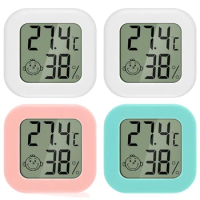 Mini LCD Digital Thermometer Hygrometer Indoor Thermo-Hygrometer Humidity Meter For Baby Room Living Room Office Fridge