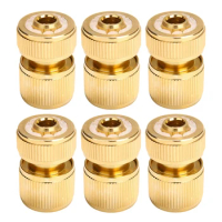 6Pcs Water Tap Hose Adaptor 1/2 Inch Pipe Connector Fitting Set Quick-Release Garden Hose Coupling Systems For Watering