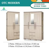 LEMARI PAKAIAN PLASTIK OLYMPLAST OTC MODERN FREE ONGKIR SERANG KOTA 2 PINTU