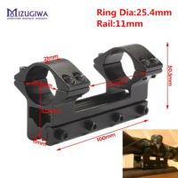 MIZUGIWA One Piece High Profile Magnum Airgun Scope Mount With Stop Pin 25.4mm 1" Ring fit 11mm Dovetail Rail Weaver Air Rifle
