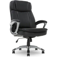 Big and Tall High Back Executive Office Ergonomic Gaming Computer Chair with Layered Body Pillows, Contoured Lumbar Zone, Black