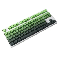 134 Keys Matcha Green Gradient Keycap Side Print OEM PBT Double Shot Backlight Shine Through Mechanical Keyboard GK61 Anne Pro 2