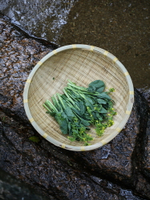竹編圓形無孔收納籃 家用洗米籃瀝水篩子 水果菜藍饅頭筐竹籃