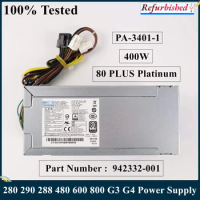 LSC Refurbished PSU For HP 280 290 288 480 600 800 G3 G4 400W Power Supply 942332-001 80 PLUS Platinum PA-3401-1 100% Tested