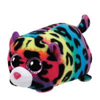 10cm Teeny Ty Beanie Big Eyes Phone Screen Wipe Stuffed Mini Plush Toy Doll Clorful Leopard Jelly Children Christmas Gifts