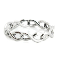 【Tiffany&Co. 蒂芙尼】925純銀-Infinity 無限符號串接戒指(展示品)