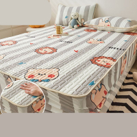 Summer Quilting Latex Bed Mat Set With Pillowcase Home Anti-Skid Cool Sleeping Mat Queen Size Folding Bed Pad Mattress Cover