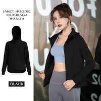 Atasan Wanita Lengan Panjang Pakaian Olahraga Gym Yoga Anti UV UPF100+ Jacket Wanita Olahraga Nyaman