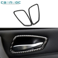 For BMW 3 Series E90 E92 E93 2005-2012 Carbon Fiber Door Handle Decorative Stickers Car Styling Interior Accessories