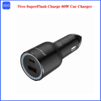 CH2358 Original Vivo iQOO 80W Flash Car Charger Type-C and USB-A dual port design For X Fold X Note x90 x80 x70 x60 pro+ IQOO 5