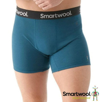 【SmartWool】男 美麗諾羊毛控溫四角內褲.平口內褲.吸濕透氣貼身內著.衛生褲(SW016996-G74 暮光藍)