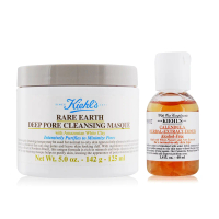 KIEHL'S 契爾氏 亞馬遜白泥淨緻毛孔面膜(125ml)-國際航空版+金盞花植物精華化妝水(40ml)